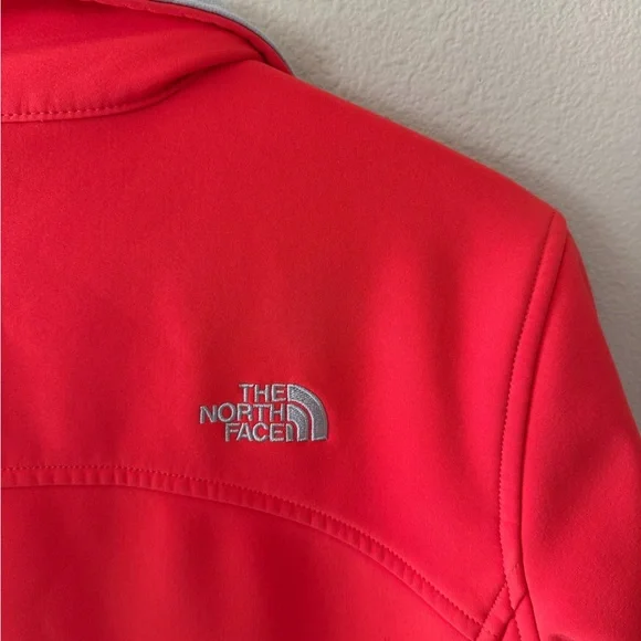 The North Face Soft Shell Coral Pink Apex Bionic Fleece Lined Jacket Size L - Picture 8 of 9